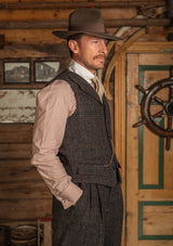 The Brockman Harris Tweed Suit - Dark Cedar