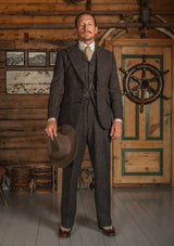 The Brockman Harris Tweed Suit - Dark Cedar