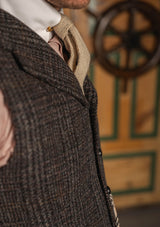 Brockman Harris Tweed Waistcoat - Dark Cedar