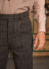 Brockman Harris Tweed Classic Trouser - Dark Cedar