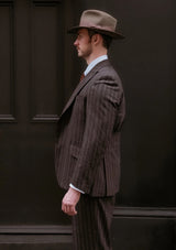 The Munro Suit - Dark Taupe with Vintage Grey Stripe