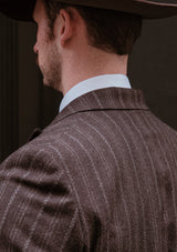 The Munro Suit - Dark Taupe with Vintage Grey Stripe