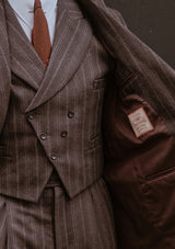 The Munro Suit - Dark Taupe with Vintage Grey Stripe
