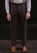 The Munro Suit - Dark Taupe with Vintage Grey Stripe