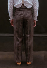 The Munro Suit - Dark Taupe with Vintage Grey Stripe