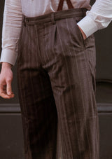 The Munro Suit - Dark Taupe with Vintage Grey Stripe