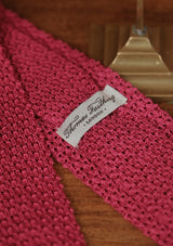 Silk Knitted Tie - Pink