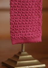 Silk Knitted Tie - Pink