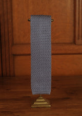 Silk Knitted Tie - Slate Grey