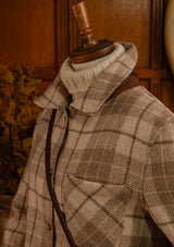 Harriet Ladies Harris Tweed Over Shirt - Cream Tartan