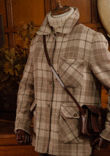 Harriet Ladies Harris Tweed Over Shirt - Cream Tartan