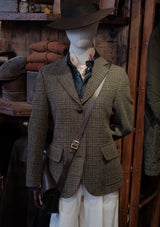 Ladies Edison Harris Tweed Jacket - Heather Green Check