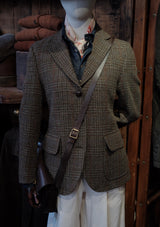 Ladies Edison Harris Tweed Jacket - Heather Green Check