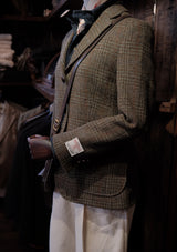 Ladies Edison Harris Tweed Jacket - Heather Green Check