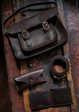 Saddle Leather Thin Belt - Dark Brown