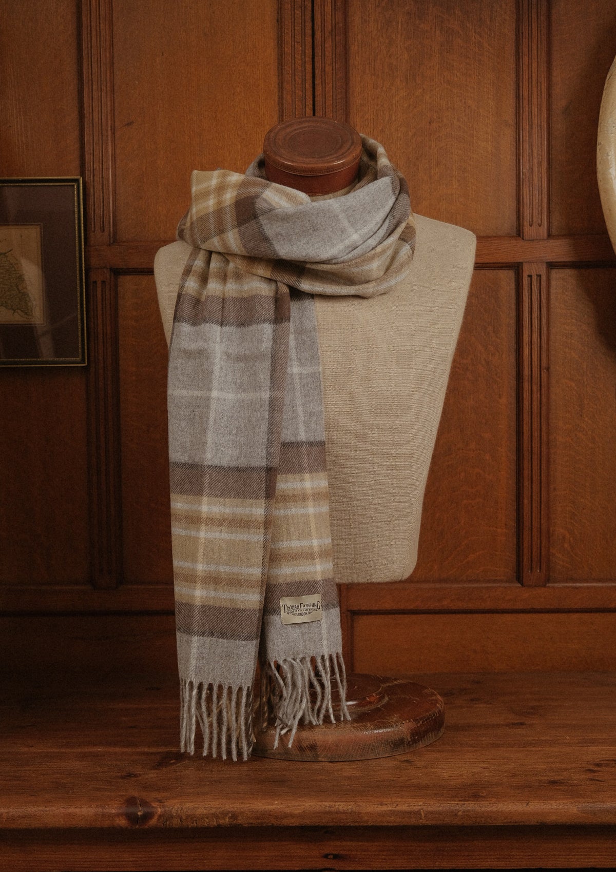 Wide Width Merino Wool Scarf - MacKeller Tartan – Thomas Farthing