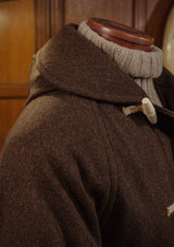 Mallory Pure Wool Duffle Coat - Dark Brown