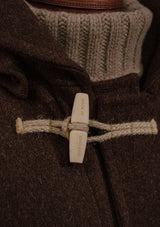 Mallory Pure Wool Duffle Coat - Dark Brown