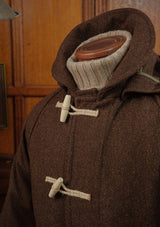 Mallory Pure Wool Duffle Coat - Dark Brown