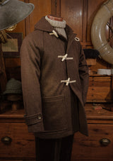 Mallory Pure Wool Duffle Coat - Dark Brown