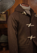 Mallory Pure Wool Duffle Coat - Dark Brown