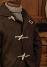 Mallory Pure Wool Duffle Coat - Dark Brown