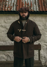 Mallory Pure Wool Duffle Coat - Dark Brown