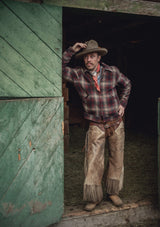 Midtown Pure Wool Cropped w/ 1940s Talon Zipper Jacket - Red & Navy Plaid