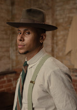 Cotton Workwear Shirt - Cream Pinstripe