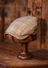 Geary Flat Cap - Sand Windowpane Check