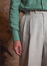 Clark Pure Linen Trousers - Oatmeal
