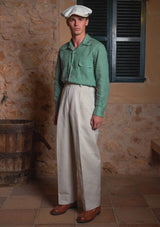 Clark Pure Linen Trousers - Oatmeal