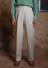 Clark Pure Linen Trousers - Oatmeal