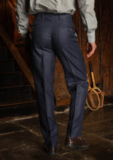 Brockman Classic Trouser - Navy Herringbone