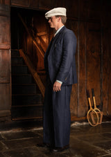 Brockman Clark Trouser - Navy Herringbone