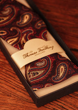 Navy Paisley (Self-Tie) Bow Tie