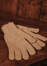 Knitted Lambswool Gloves - Oat