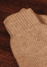 Knitted Lambswool Gloves - Oat