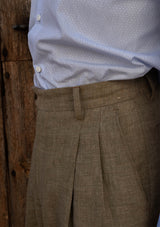 Capri Clark Trouser - Olive Grove
