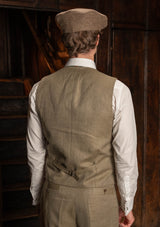Coleman Waistcoat - Sage Herringbone
