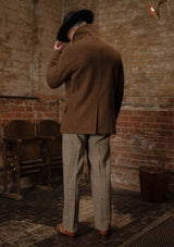 Storm-Collar Pure Wool Pea Coat - Tawny Rust