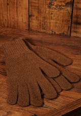 Knitted Lambswool Gloves - Pecan