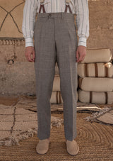 Brockman Classic Trouser - Sand Prince of Wales