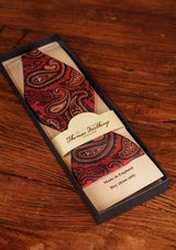 Red Paisley (Self-Tie) Bow Tie