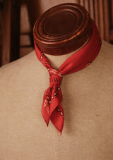 Red 100% Cotton Selvedge Bandana - #4