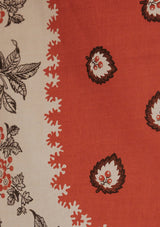 'Poire' Barn Red 100% Cotton Selvedge Bandana - #7