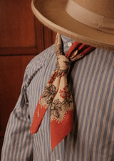 'Poire' Barn Red 100% Cotton Selvedge Bandana - #7
