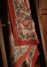 'Poire' Barn Red 100% Cotton Selvedge Bandana - #7