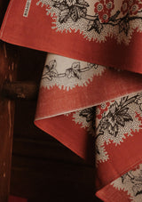 'Poire' Barn Red 100% Cotton Selvedge Bandana - #7