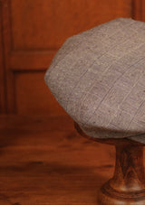 Regency 50 Pence Flat Cap - Navy & White Basket Weave